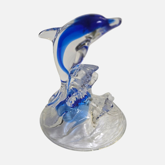 Crystal d'Arques Blue Dolphin Figurine - Blue/Clear