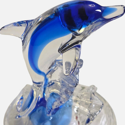 Crystal d'Arques Blue Dolphin Figurine - Blue/Clear