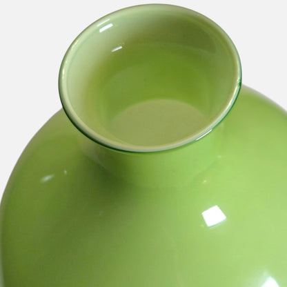 Opalina Fiorentina Green Apple Glass Vase - Green