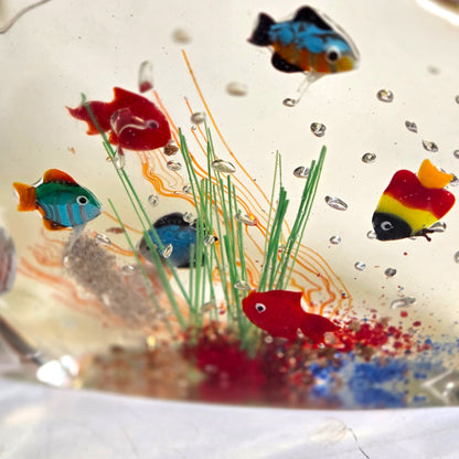 Murano Glass Aquarium Sculpture - Multi Colour