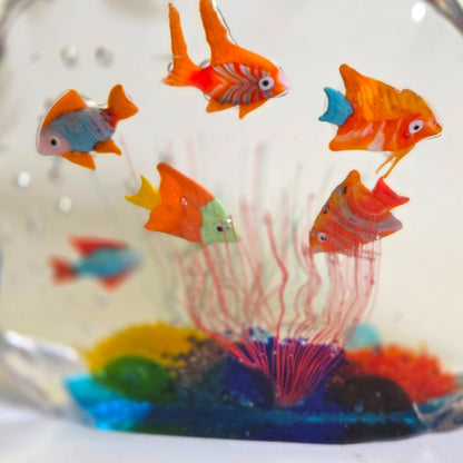 Murano Glass Aquarium Sculpture - Multi Colour 1