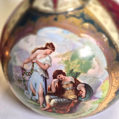 Royal Vienna Porcelain Austria Pair Vases - Multi