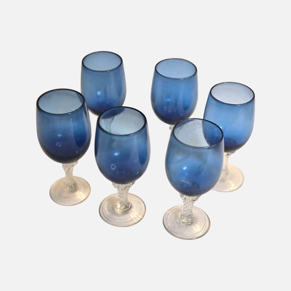 Empoli Vintage Italian Blue Decanter Set - Blue