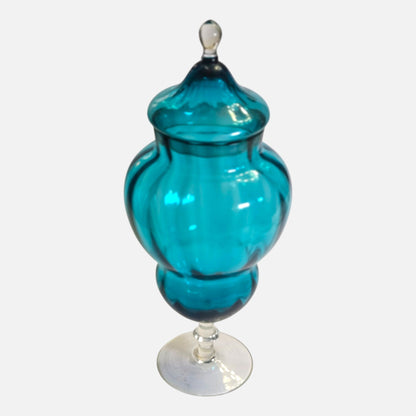 Empoli Blue Apothecary Italian Candy Jar - Blue