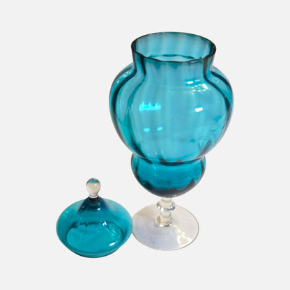 Empoli Blue Apothecary Italian Candy Jar - Blue