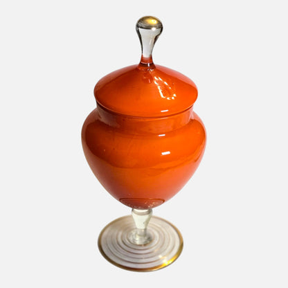 Empoli Vintage Orange Apothecary Candy Jar - Orange