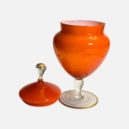 Empoli Vintage Orange Apothecary Candy Jar - Orange