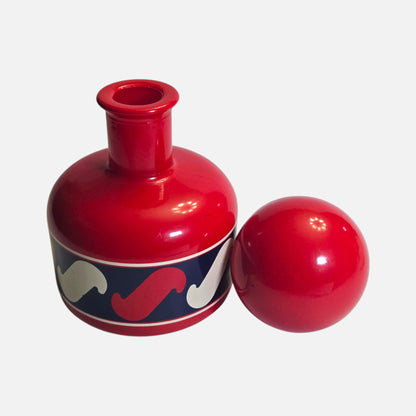 E C Czech Red/White/Blue Decanter  - Multi