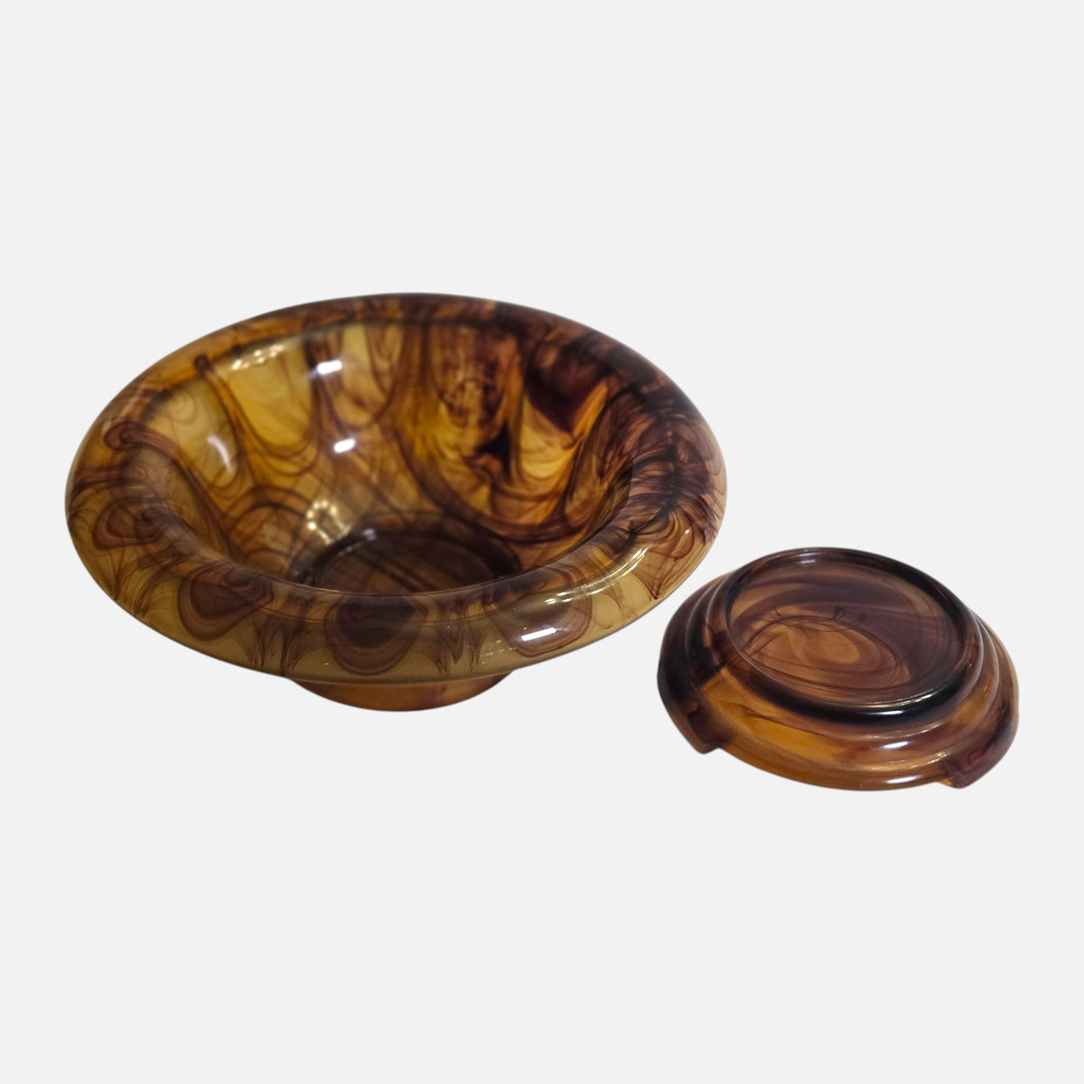 Davidson Amber Cloud Glass Bowl - Amber