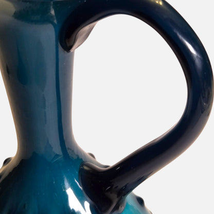 Opalina Fiorentina Turquoise Petrol Blue Hobnail Jug - Turquoise