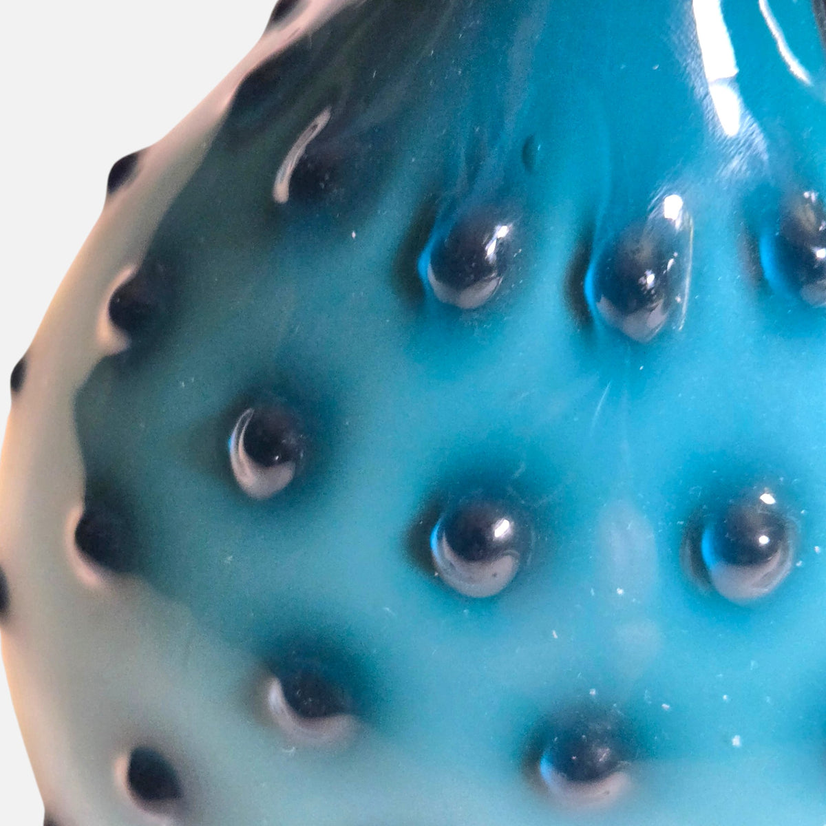 Opalina Fiorentina Turquoise Petrol Blue Hobnail Jug - Turquoise
