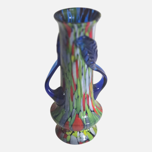 Murano Multi Coloured Pattern Vase - Multi