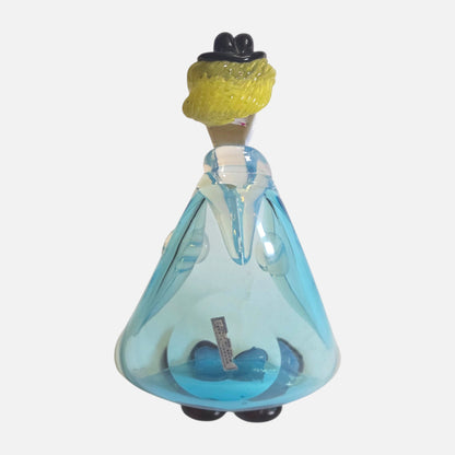 Murano Aqua Blue Glass Clown - Aqua Blue
