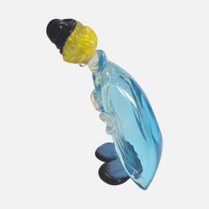 Murano Aqua Blue Glass Clown - Aqua Blue