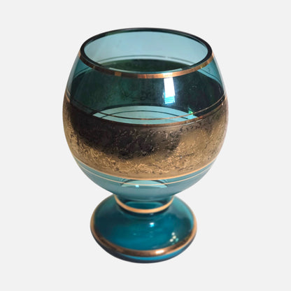 Bohemian Vintage lare Turquoise And Gold Vase - Turquoise/Glold