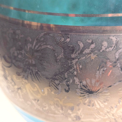 Bohemian Vintage lare Turquoise And Gold Vase - Turquoise/Glold