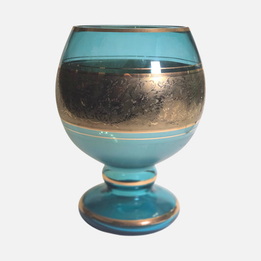 Bohemian Vintage lare Turquoise And Gold Vase - Turquoise/Glold