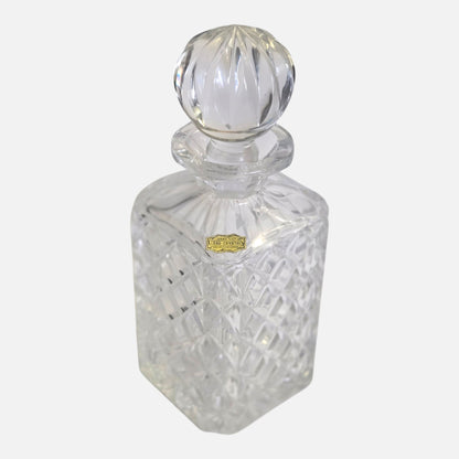 Crystal Czechoslovakian Vintage Decanter - Clear Glass