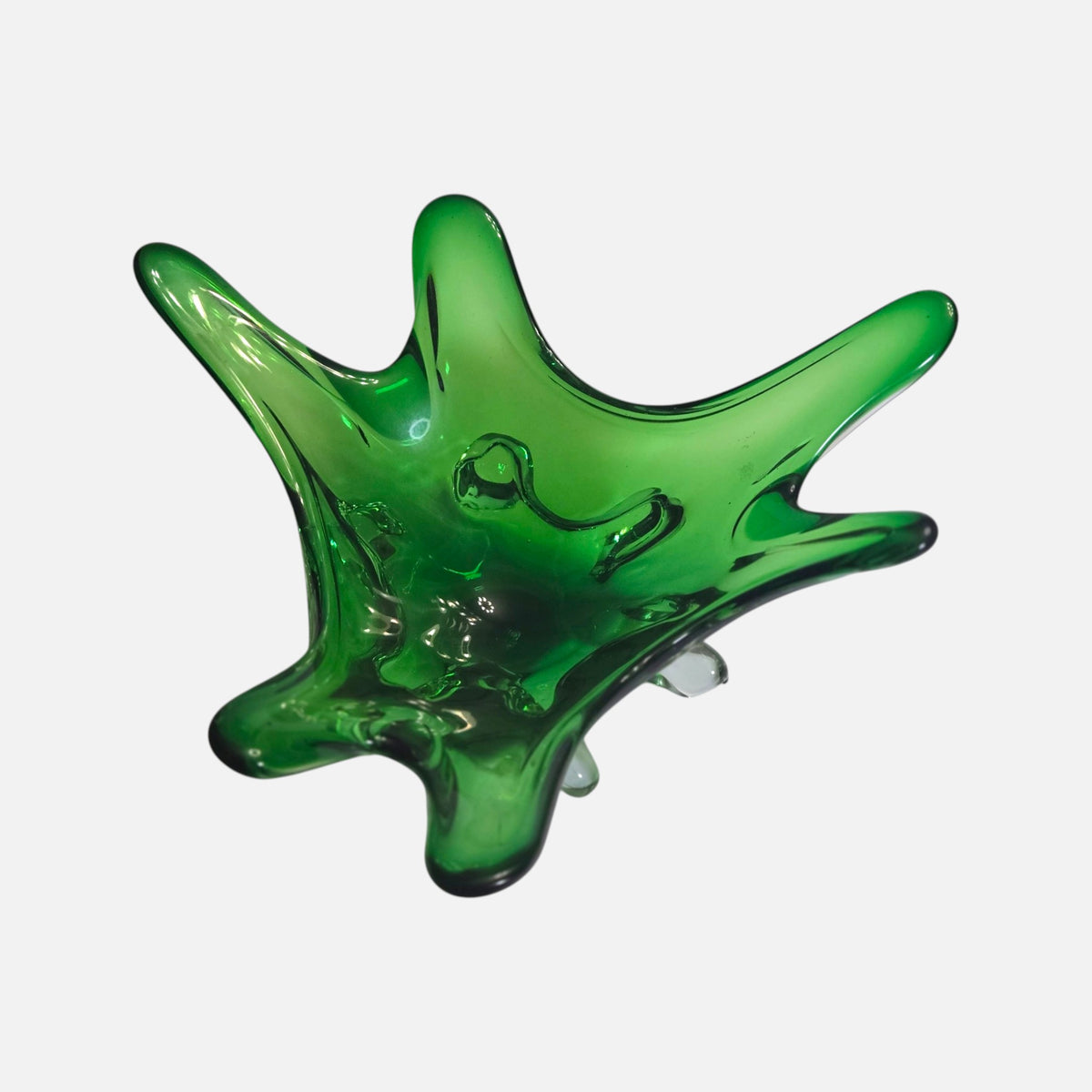Murano Large Green Centrepiece Bowl - Green