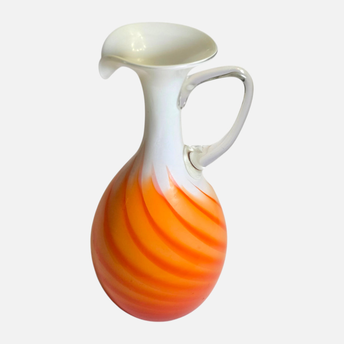 Empoli White And Orange Stripe Jug - White/Orange