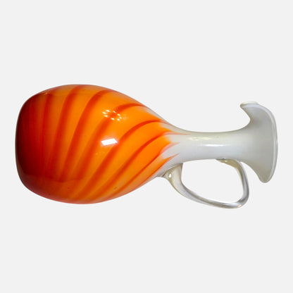 Empoli White And Orange Stripe Jug - White/Orange