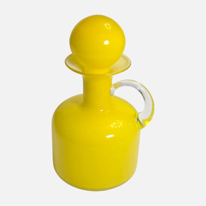 Empoli Yellow Glass Decanter Bottle - Yellow