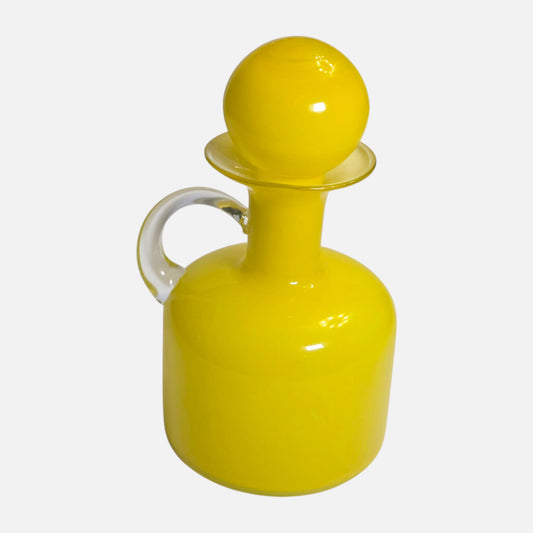 Empoli Yellow Glass Decanter Bottle - Yellow