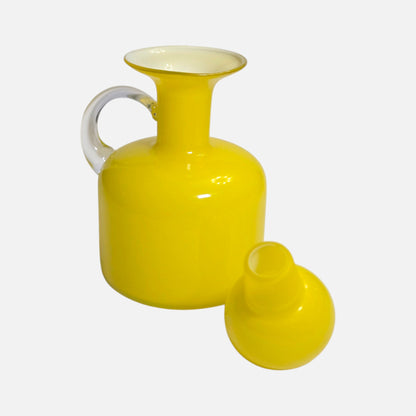 Empoli Yellow Glass Decanter Bottle - Yellow
