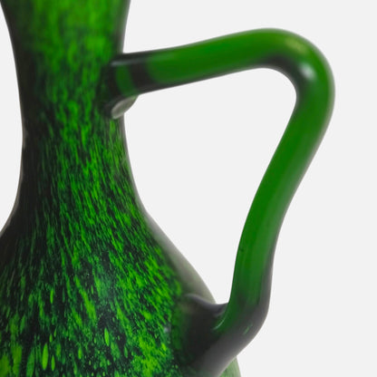 Empoli Vintage Green And Black Mottled Glass Jug - Green/Black