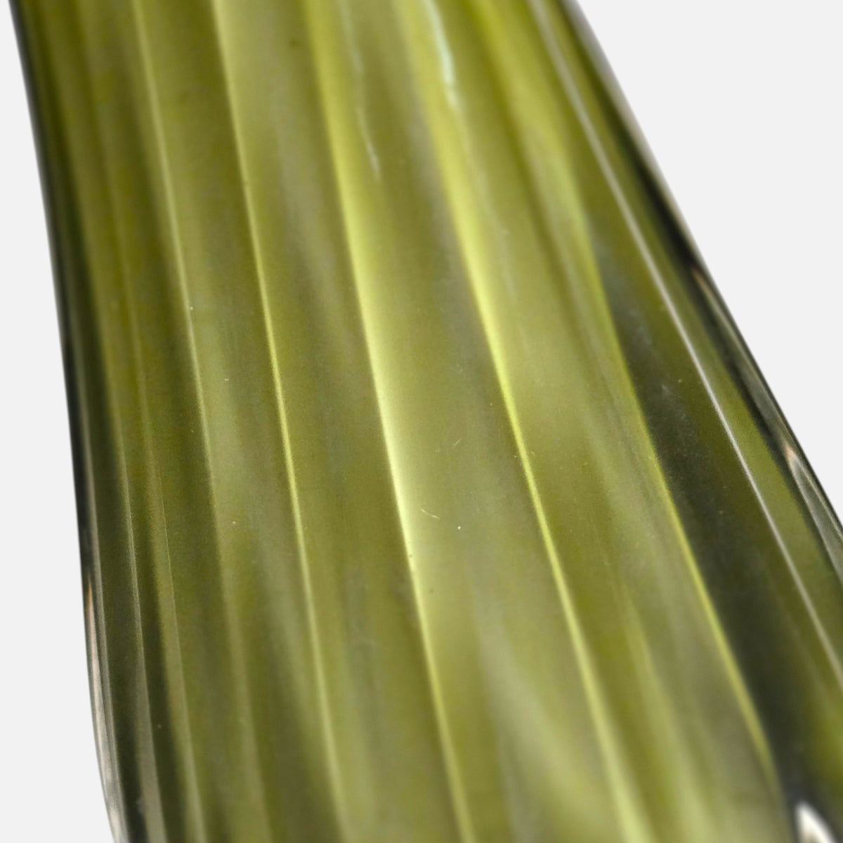 Murano Art Glass Olive Green Vases - Olive Green