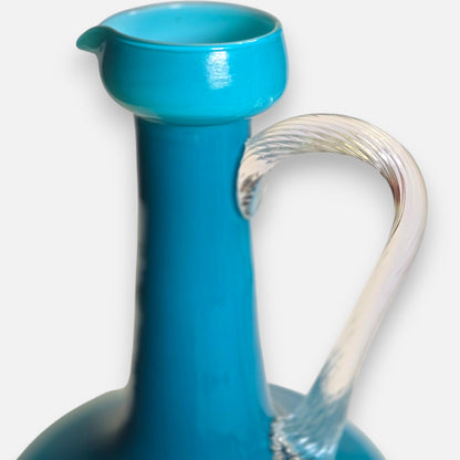 Empoli Vintage Blue Glass Jug - Blue