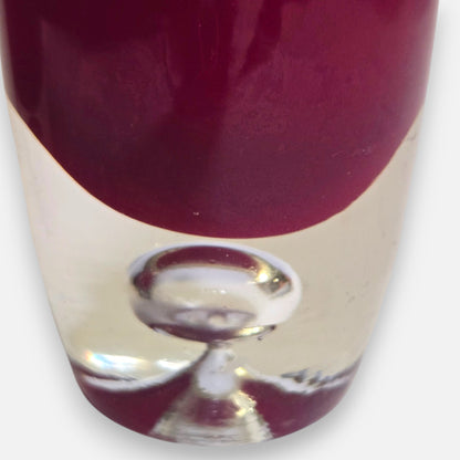 Ruby Red Pair Of Bud Vases - Red