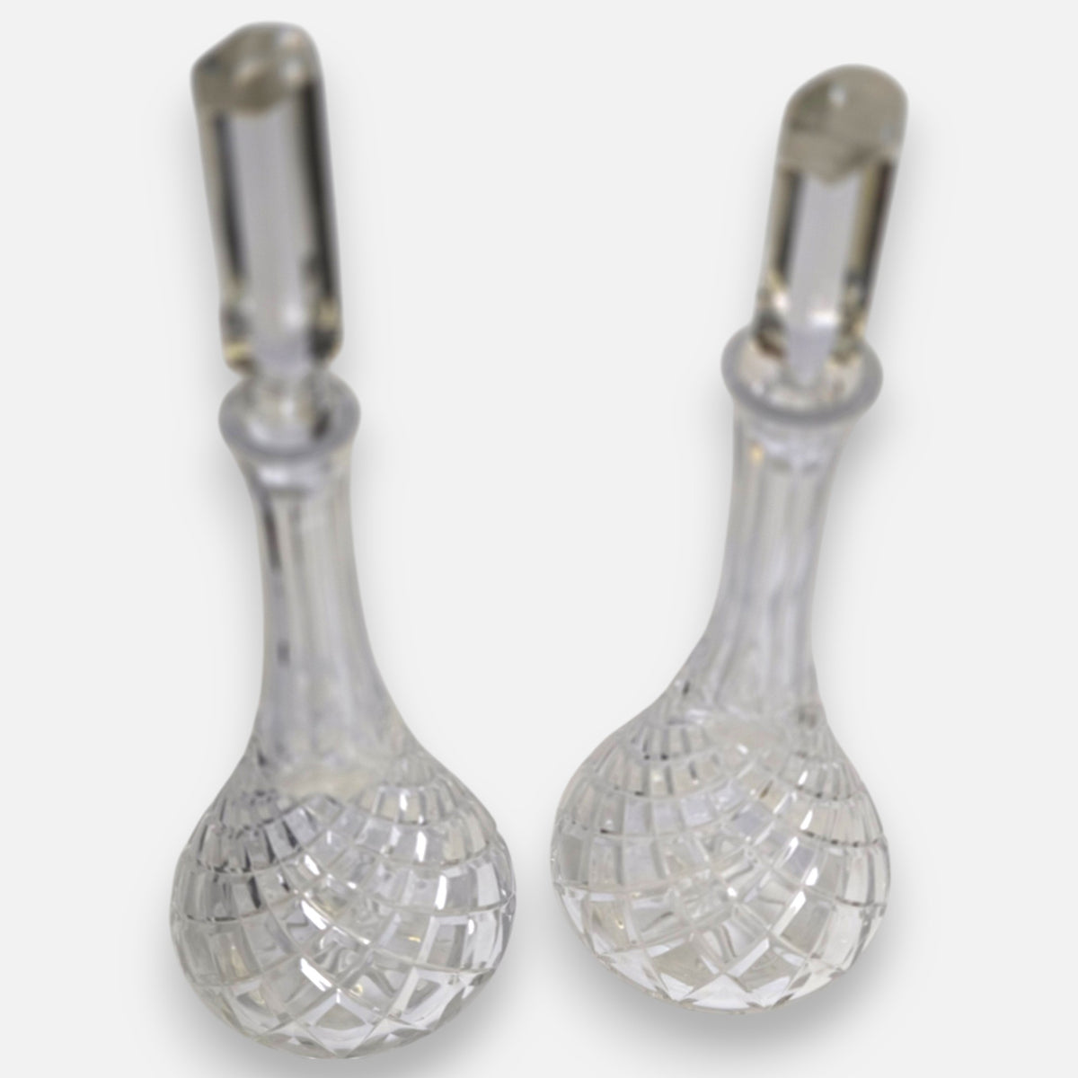 Bohemia Vintage Pair Crystal Decanters - Clear