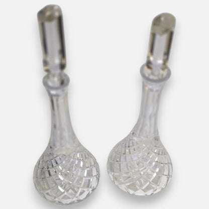 Bohemia Vintage Pair Crystal Decanters - Clear