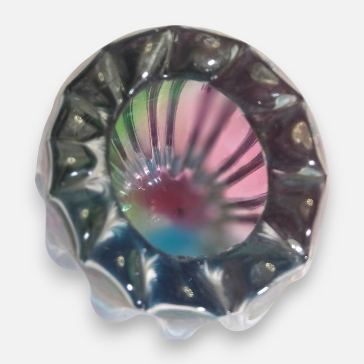 Sanyu Vintage Rainbow Colour Glass Vase - Multi