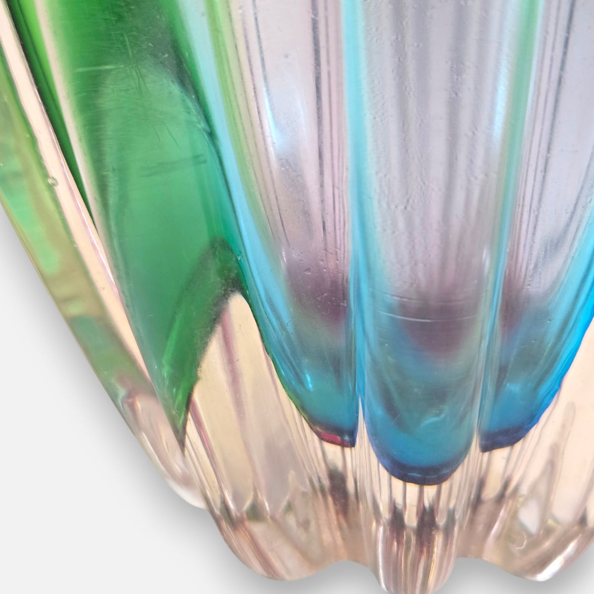 Sanyu Vintage Rainbow Colour Glass Vase - Multi
