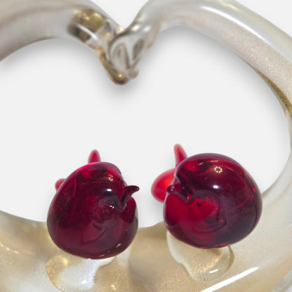 Murano Vintage Red Love Birds - Red
