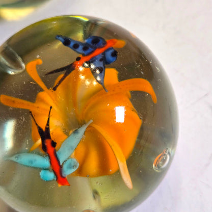 Murano Vintage Three Glass Paperweights - Multi