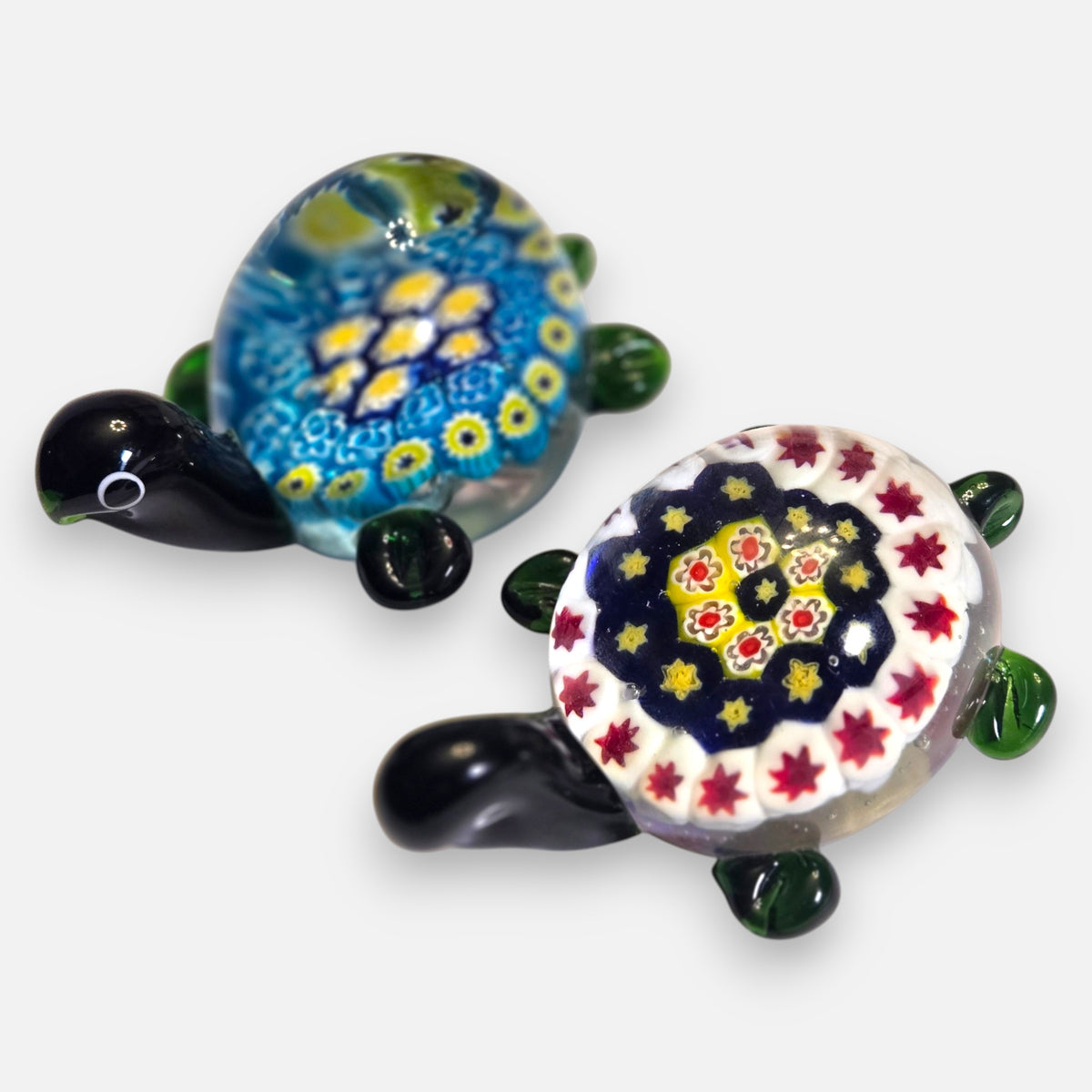 Murano Glass Turtles Paperweights - Multi