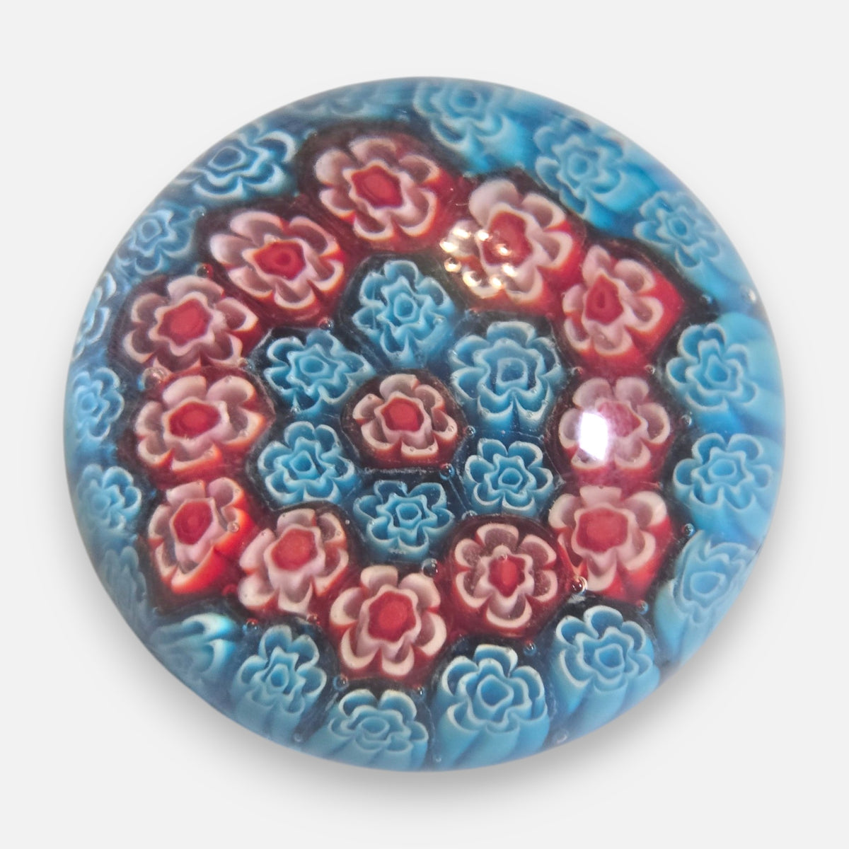 Murano Vintage Two Blue Paperwieghts  - Multi
