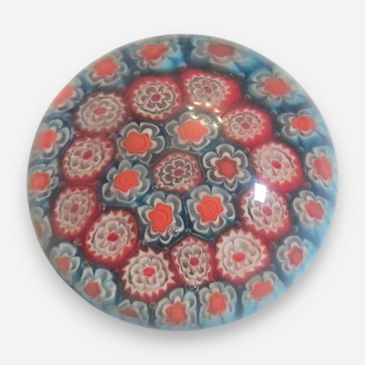 Murano Vintage Two Blue Paperwieghts  - Multi