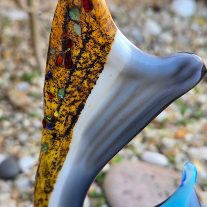 Murano Multi Coloured Fish On Base - Multi