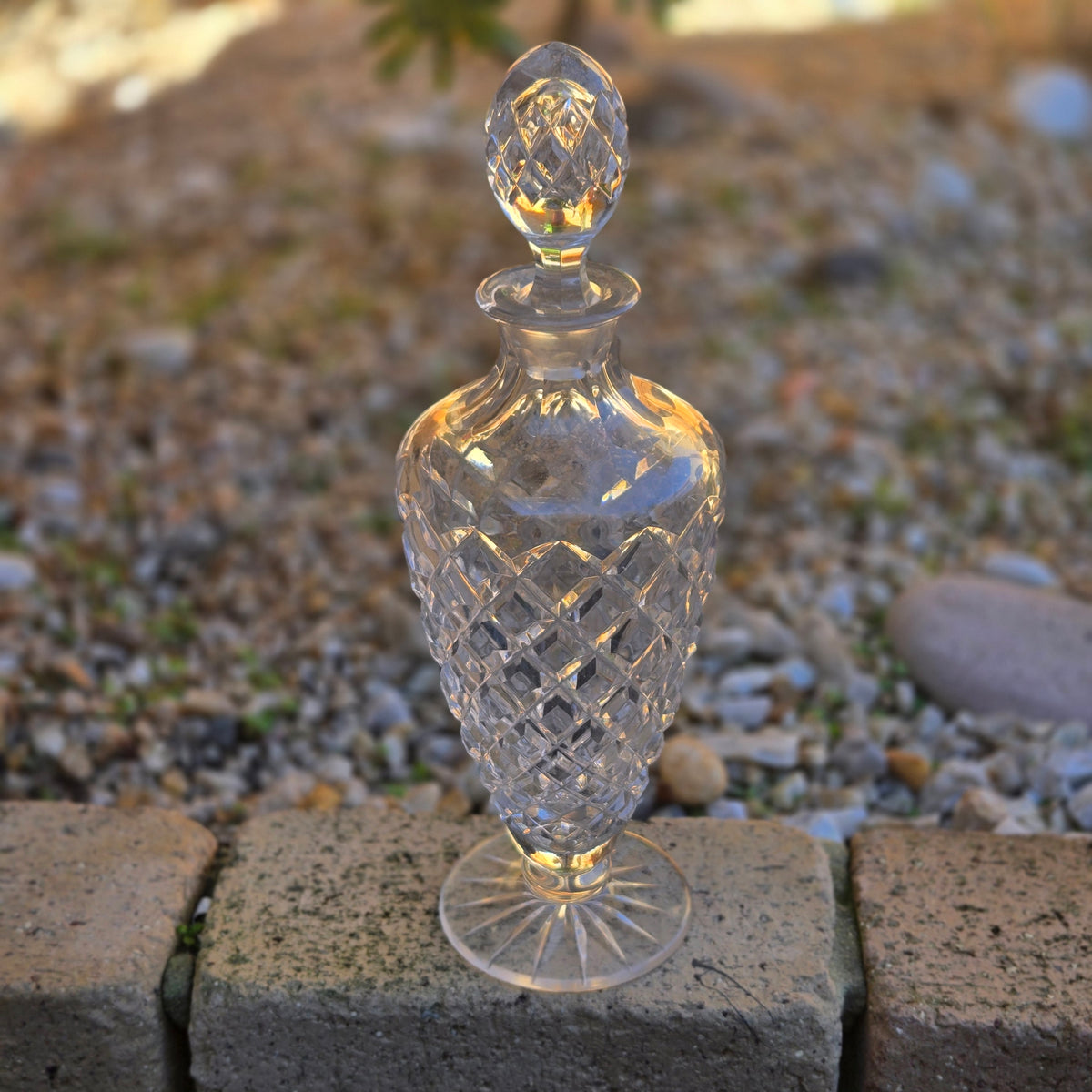 Three Bohemian Crystal Decanters - Clear