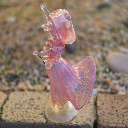 Murano Vintage Pink Lady Figurine - Pink