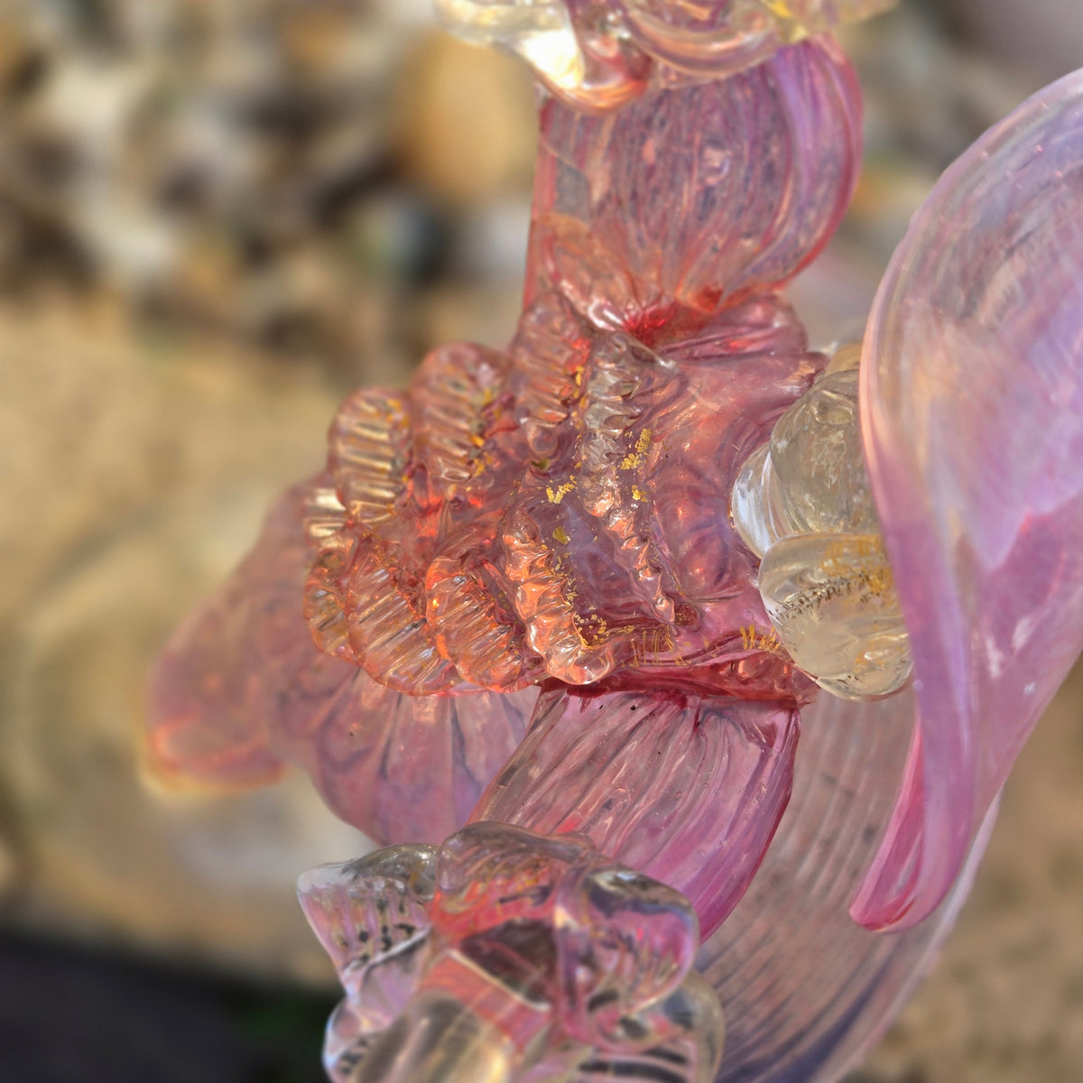 Murano Vintage Pink Lady Figurine - Pink
