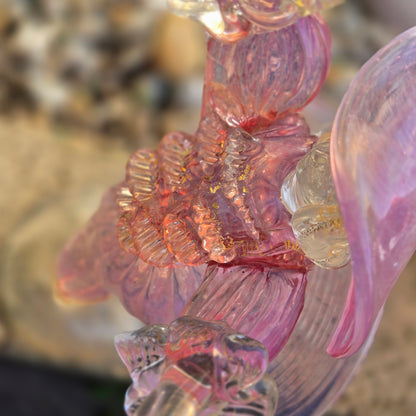 Murano Vintage Pink Lady Figurine - Pink