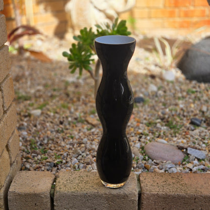 Per Lutken Holmegaard Black Bottle Vase - Black