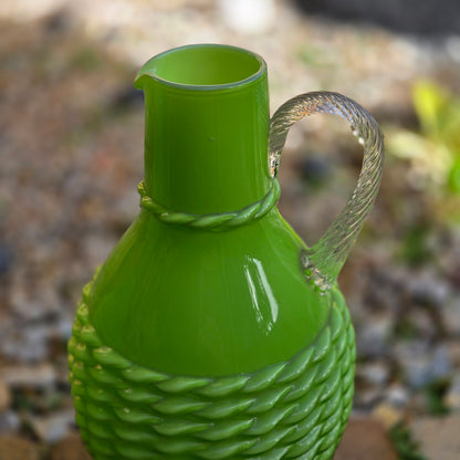 Empoli Vintage Green Two Glass Jugs - Green
