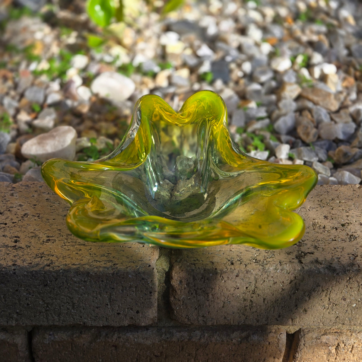 Murano Uranium Green Glass Bowl - Uranium Green