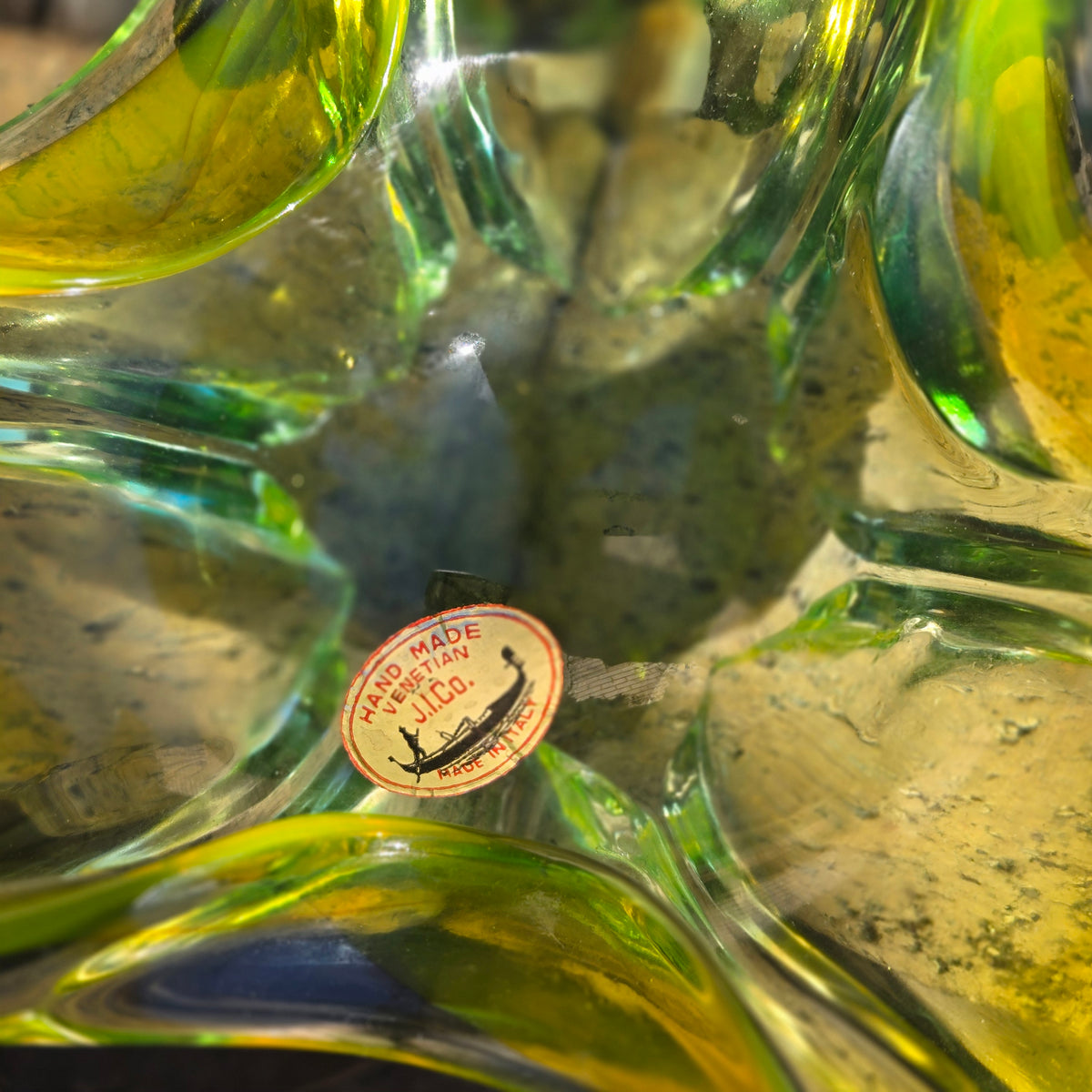 Murano Uranium Green Glass Bowl - Uranium Green